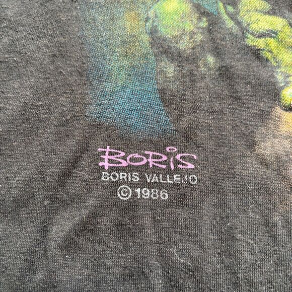 VTG 80s Boris Vallejo Fantasy T Shirt Small Primeval Women Dragons Single Stitch - Picture 3 of 10